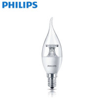 飞利浦LED灯泡E14小螺口3W/3.5W/5.5W蜡烛椒泡尖泡吊灯节能灯(2700k黄光 5.5W拉尾泡 E14)
