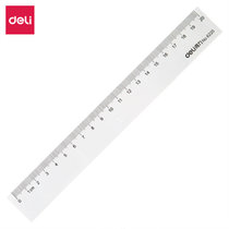 得力(deli)20cm办公通用直尺 测量绘图尺子 办公用品 6220(透明 20cm)