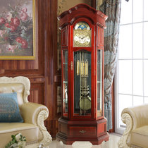 汉时钟表欧式落地钟客厅实木座钟现代机械钟复古美式立式钟HG108(椴木德国赫姆勒八音机芯 默认版本)