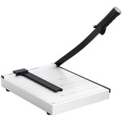得力（deli）切纸机8014手动钢制裁纸刀适用a4刀片锋利加厚照片切纸板