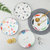 曼达尼景德镇白瓷4件盘子8英寸套装家用优质白陶瓷微波炉餐具吃饭(日式和风)