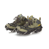 凹凸登山鞋冰爪附加器八齿冰爪鞋链 防滑钉 雪地耐磨 防滑 AT8601(黑色)