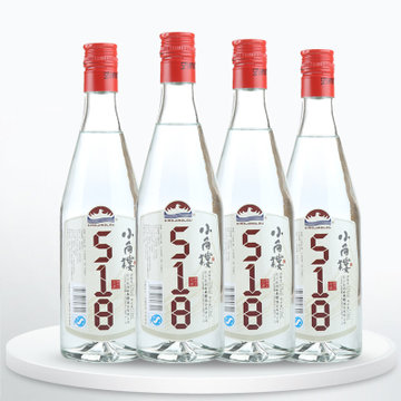 【厂家自营新品】52度小角楼518(4瓶装)白酒518ml*4瓶四川白酒巴中