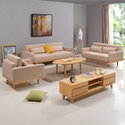 浪漫星 沙发 实木布艺沙发 北欧新中式实木组合沙发 S-06B#沙发(单位+双人位)