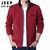 吉普JEEP外套男士夹克2021新品春秋外套开衫休闲运动上衣薄款男装(LSZJ19002红色 XL)
