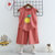 【货号 5037】儿童可爱背心套装2021夏季新款韩版女男童两件套宝宝套装(120码 皮粉柠檬（5038水果款）)