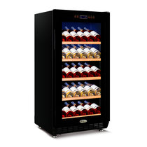 西伯仑XL-68智能恒温红酒柜 茶叶柜 冷藏柜 冰吧展示柜 实木层架(黑色暗拉手展架)