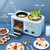 懒人网红早餐机多功能四合一家用小型三明治早餐烤面包烘培轻食机(5L四合一蓝色)
