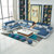 紫茉莉北欧布艺沙发组合现代简约大小户型沙发客厅整装转角u型乳胶沙发(坐垫海绵版 三件套组合送地毯)