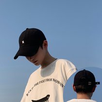 棒球帽男帽子百搭ins潮牌遮阳透气鸭舌帽男士潮新款时尚夏四季款(M514-双N黑色 默认尺码)