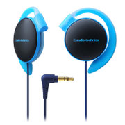 铁三角（audio-technica）ATH-EQ500BL 耳机 耳挂式耳机（蓝色）（新开发的?28mm驱动单元,能再现清晰的音色,耳挂可大幅度保持翻开,配戴更便捷）