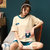 霓美舒 睡衣女夏季短袖纯棉薄款甜美可爱套装韩版清新宽松家居服两件套装(C22331 M码)