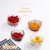 创意网红水果盘果篮家用ins风北欧现代简约客厅水晶玻璃沙拉碗kb6(四色波纹混装全中号(四色四只18)