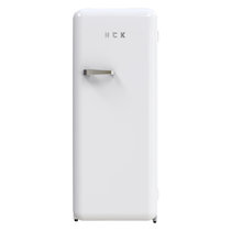 HCK哈士奇 BC-130GGA 复古冰箱进口家用单门大容量冷藏冷冻网红-白色