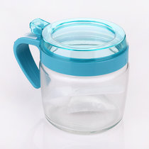 厨房用品 调料盒 套装 玻璃调味罐 调味盒 调料瓶 盐罐糖罐调料罐(蓝色)
