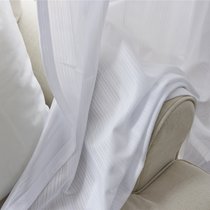 遮光窗纱新款纯色环保现代简约书房客厅卧室防水防污窗纱(白色 条纹2)