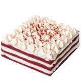 贝思客 白色红丝绒生日蛋糕鲜奶蛋糕动物奶油蛋糕新鲜蛋糕冷链配送包邮到家礼盒生日礼物(1磅)
