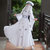 影视古装女白色还珠格格抖音同款香妃衣服含香蒙族飘逸cos秋汉服(白色 XL)