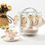 欧式骨瓷咖啡杯英式咖啡具套装个性创意陶瓷茶具套装花茶杯送架子(凝粉之爱(带内花)6杯碟+收纳架+6)