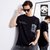 JLS【100%纯棉】2021年夏季新品圆领时尚设计时尚男式T恤M码黑 纯棉舒适