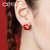 T400S925银红玛瑙苹果耳环 耳环