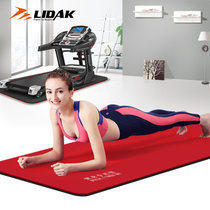 力达康 瑜伽垫无味健身垫加加厚跑步机垫仰卧起坐锻炼垫子(红色)