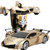超大感应变形遥控汽车金刚机器人充电动无线遥控车儿童玩具车男孩(金色 一个机身两个电池)