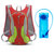 男女户外骑行包15L马拉松越野跑步包双肩背包徒步登山包水袋包(红色+2L水袋)
