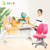 美好童年实木学习桌儿童书桌学习桌椅套装可升降学生书桌课桌椅T212SM7007 （桌长1.2米）(儿童桌椅套装(公主粉))