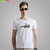 卡帝乐鳄鱼 男士时尚休闲印花短袖圆领T恤 KDL7317(白色 170)