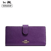 蔻驰（COACH）时尚纹理休闲女士中长款钱包52326(紫色)