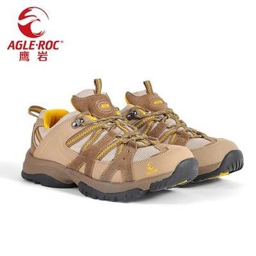 agleroc/鹰岩户外登山鞋 低帮徒步鞋 防水透气越野跑鞋1301501(卡其色 40码)
