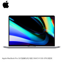 Apple MacBook Pro 16寸定制九代八核2.3GHZ i9 32G 1TB 深空灰MVVJ2CH/A（对公）