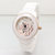 时尚流行女表山茶花优雅女性腕表 新款明星同款手表(白色玫瑰金 陶瓷)