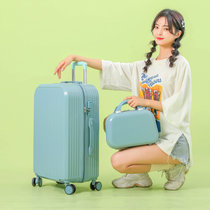 24行李箱女小型轻便20寸学生ins网红新款密码箱子26旅行拉杆箱潮(902款/子母魅影蓝 26寸)