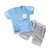 儿童短袖套装T恤短裤薄款纯棉男女童装宝宝短袖两件套婴儿夏季t恤90-110cm(JBK-五角星 蓝色 XL码（建议81-90cm身高）)