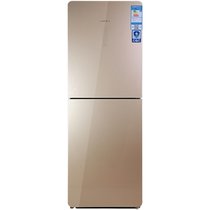 新飞冰箱BCD-350WGS水涟漪玻璃(金)  新飞350升双门风冷冰箱，隐藏式LED显示触摸屏，真快乐推荐。