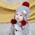 milky friends秋冬季宝宝护耳毛线帽儿童防寒套头帽婴儿绒布毛线帽(灰色 均码（45-50CM）)