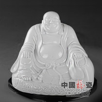 中国龙瓷 佛像高档商务礼品摆件德化白瓷高档工艺品20cm九仙弥勒ZGB0219