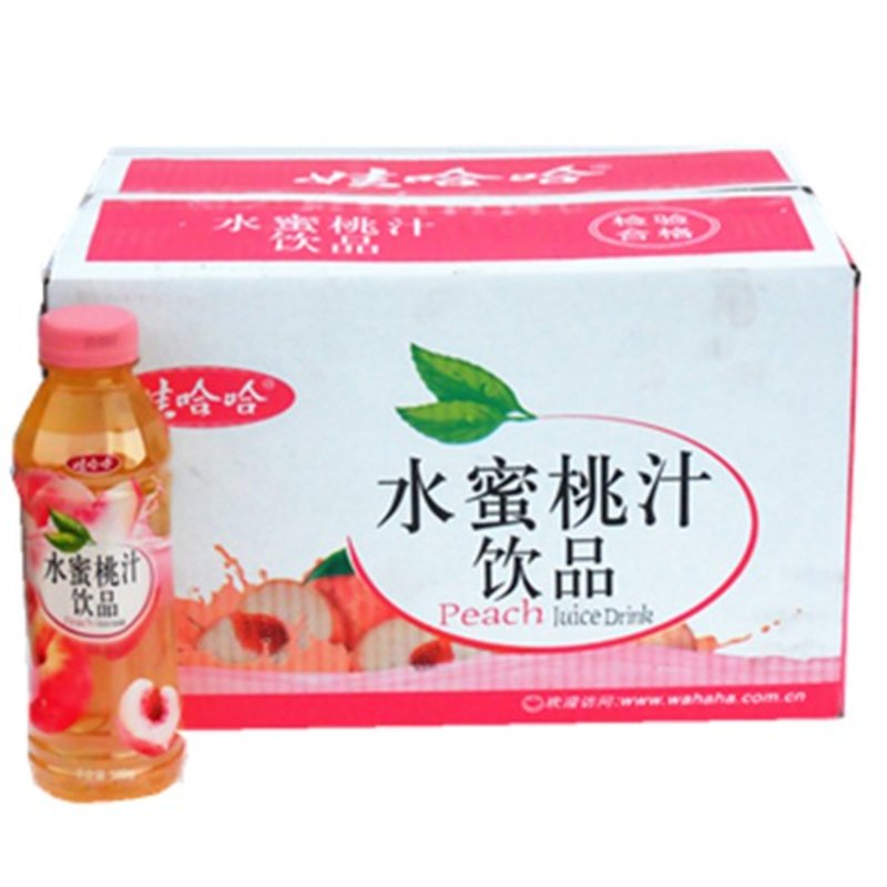 【杭州娃哈哈果蔬汁飲用水圖片】娃哈哈 水蜜桃汁500ml*15圖片大全