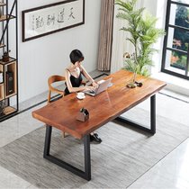 俊采云JCY-Q23办公桌写字台书桌家用电脑桌书画桌实木钢木桌学习桌成人工作台（单位：张）(松木)
