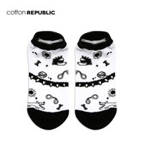 棉花共和国男士船袜（均码3双装）均码黑白 话剧合作款、安心、透气、耐磨、不起球