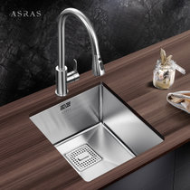 阿萨斯(ASRAS)3943B 多功能304不锈钢加厚手工水槽 吧台 洗菜池 单槽(7件套-3053龙头)