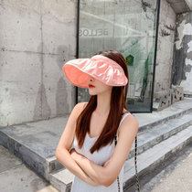 伊格葩莎空顶帽女夏季防紫外线遮阳帽 可以做发箍(粉色)