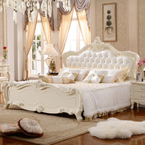 圣肯尼家具 欧式床双人床 法式浪漫床 简约田园公主床卧室(象牙白 1.5米床)
