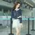 Mailljor 2014女装时尚气质新款大牌外套 修身显瘦韩版牛仔外套A72(深色  M)