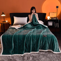 毛毯A牛奶绒B贝贝绒加厚保暖办公室午睡毯盖毯宿舍单人毯子(祖母绿)