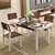 双虎家私 折叠桌长方形欧式实木餐桌椅北欧可伸缩家用饭桌子15K2(单独餐桌)