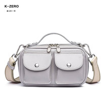 意大利一奇K-ZERO双肩包女新款时尚妈咪休闲背包大容量软皮旅游包(浅灰色)