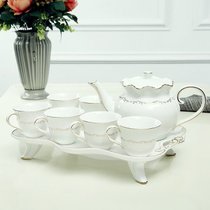 家用杯具水具烧开茶具水壶家用具带倒入耐热可以设计创意托盘欧式茶壶直接杯杯花茶(水具套装  020)